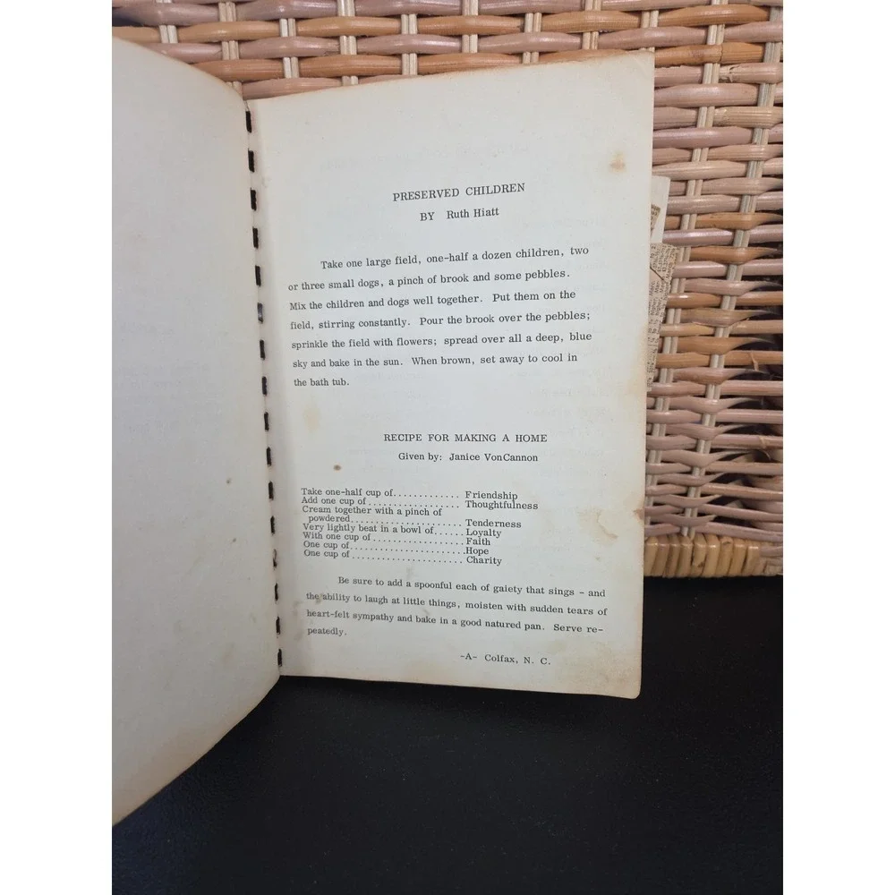 Church Of‎ Jesus Christ Of Latter Day Saints Cookbook Colfax, NC Ward Relief